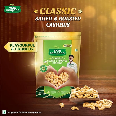 Tata Sampann Classic Salted & Roasted Cashews/Kaju